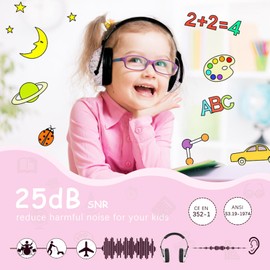 ZOHAN 030 Soundproof Earmuffs for Kids, Noise Isolation, NRR22dB Ear Protector for Students, Hearing Protection, Headband, Adjustable, Foldable, ANSI S3.19-1974 & CE EN352-1:2002 Certified, Ear Flaps (Unicorn), unicorn