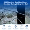 MroMax M10 x 80mm Machinery Shoulder Swing Lifting Eye Bolt,
