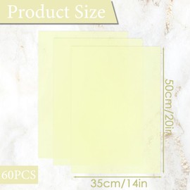 60 Sheets Gift Wrapping Tissue Paper Bulk, Cream Yellow Tissue Paper for Gift Bags, Decorative Art Papers for DIY Crafts Wedding Birthday Baby Showers Holiday Party Decor, 20x14 Inches