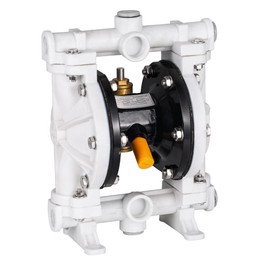 Polypropylene Air-Operated Double Diaphragm Pump with PTFE Diaphragms Max 100psi 13 GPM Pneumatic Double Diaphragm Pump for Chemical and Industrial Fluids Use (1/2 inch Inlet/Outlet)