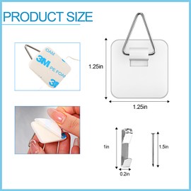Gisafai 100 Pcs Invisible Plate Hangers for The Wall 1.25 In 50Pcs Vertical Plate Holders 50 Pcs 30lbs Picture Hangers with Nails for Plate Pictures Photo Decorative Frame Wall Hook Art Supplies Decor