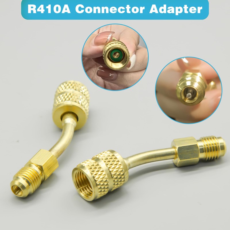 R410A Adapter Kit, Mini Split Adapter 5/16 to 1/4 Coupler