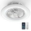 PrimeMall Bladeless Ceiling Fan with Light and Remote Control 22"
