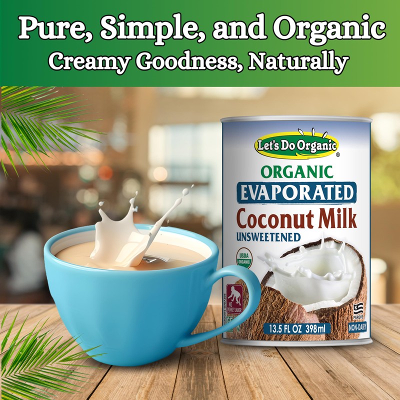 Lets Do Organic Evaporated Coconut Milk Unsweetened - Organic Unsweetened