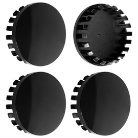 TMS 3.25Inch 83MM Wheel Center Caps for GMC Colorado Tahoe Suburban Sierra 1500 Rim Hub Caps, Pack of 4 (Gloss Black, Outer 83MM, Inner 73MM)