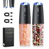 Sangcon Gravity Electric Salt and Pepper Grinder Set Shakers -