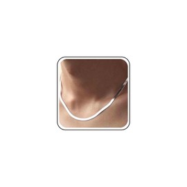 Inilbran Boho Snake Chain Necklace Choker Silver Flat Snake Choker Necklace Vintage Flat Herringbone Chain Necklace Minimalist Snake Herringbone Necklace Jewelry for Women and Girls