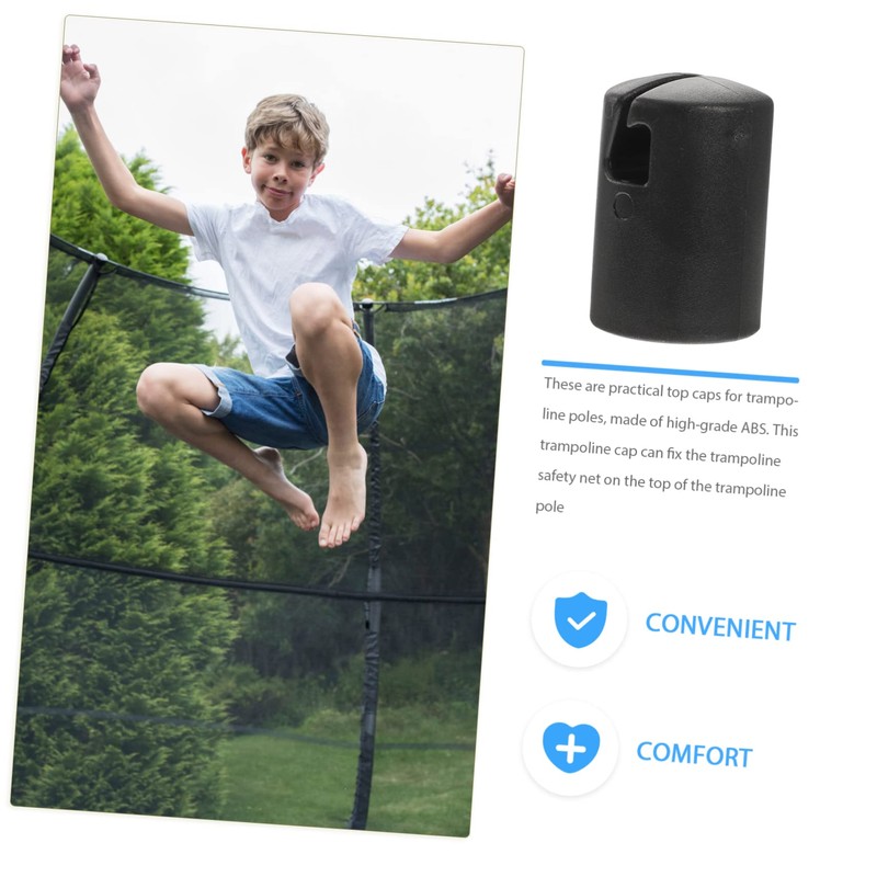 GRIRIW 6Pcs Trampoline Enclosure Pole Caps Durable Plastic Replacement Caps