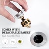 Pop up Sink Drain Stopper Without Overflow Brushed Nickel for