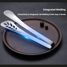 11 Inch Stainless Steel Steak Tongs, Multipurpose Kitchen Cooking Clamps