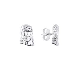 FDJ Silver Jesus Crist Our Lord & Savior Stud Earrings