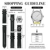 Anbeer Watch Band, Military Style Top Grain Leather, Quick Release