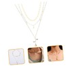BESPORTBLE Delicate Three Layered Rose Pendant Necklace for Women Stylish