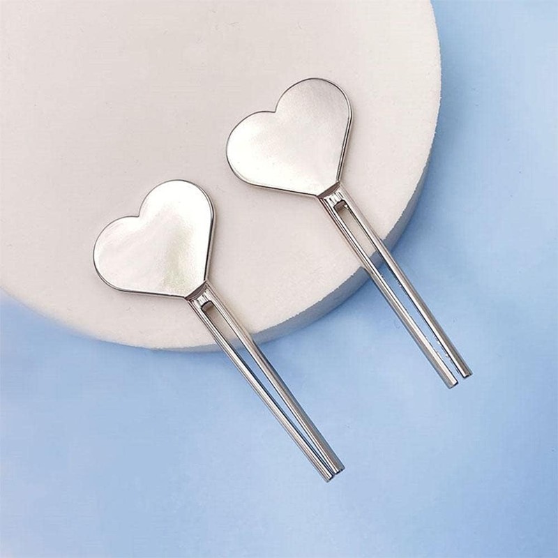 Silver Metal Manual Toothpaste Squeezer Heart Stainless Steel Dispenser Tube