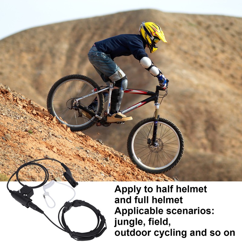 7.1mm Throat Mic Earpiece Retractable Walkie Talkie Headset with U94