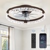 LEDIARY 20 Inch Low Profile Ceiling Fans with Lights and