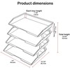 Acrimet Facility 4 Tier Letter Tray Side Load Plastic Desktop