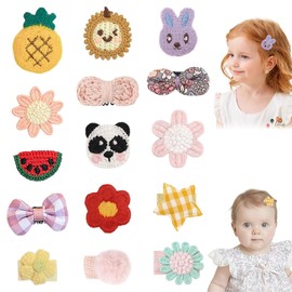 Haarspangen Baby, 15 Stück, Haarspangen Kleinkind, Süße Haarclips, Haarnadeln Süße für Neugeborene, Karikatur Entwurfs Haarspange Mädchen, kleine Haarspangen für Baby feines Haar, für Kinder Damen
