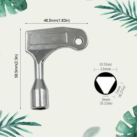 Triangle Screw Wrench, Elevator Key, Pack of 2 Universal Triangle Key Switch, Key Elevator, Wrench Cabinet Key, Elevator Key, Triangle Key Lift