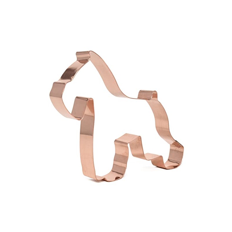 Handcrafted Schnauzer Dog Gifts - Copper Schnauzer Cookie Cutter, 5