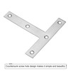 sourcing map T Shape Bracket, 120x120mm Stainless Steel Mending Plate
