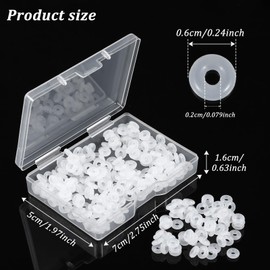 300Pcs O Rings Silicone Spacers, Bead Rubber Stopper for Jewelry Making, Antiskid Locating O Rings Silicone Stopper Spacers, Clear Rubber Spacer Beads Ring for DIY Jewelry Bracelet Necklace Charm