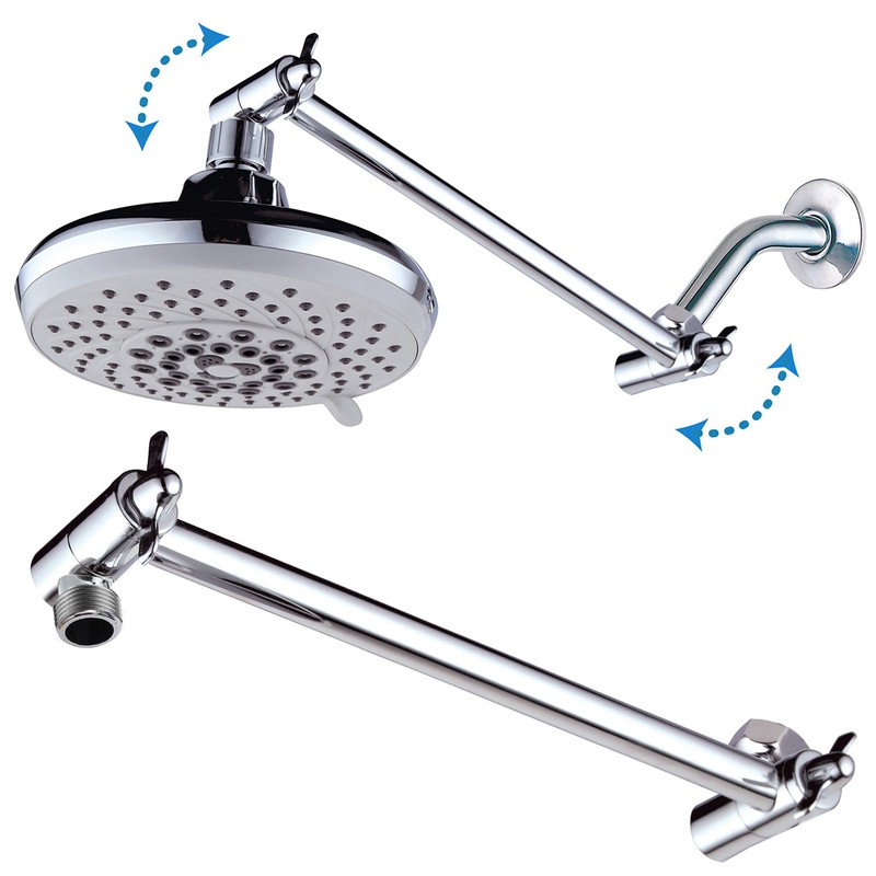 Hotel Spa 11" Solid Brass Adjustable Shower Arm with Lock