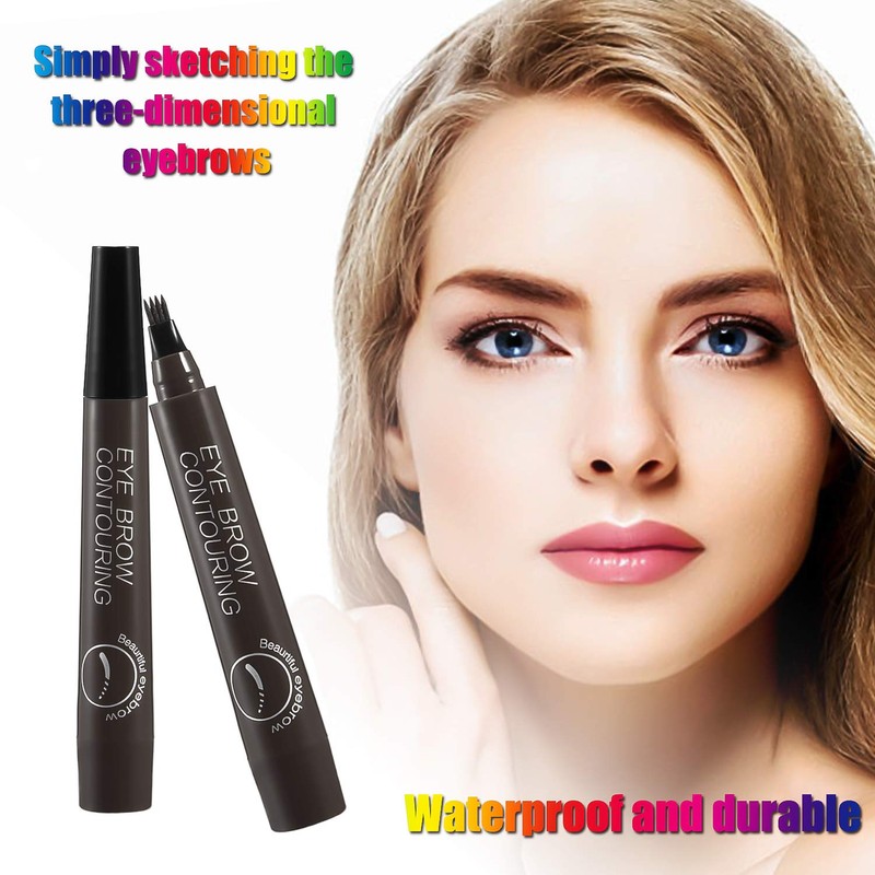 Apooliy Liquid Eyebrow Pen, Waterproof Microblading Eyebrow Pencil with a