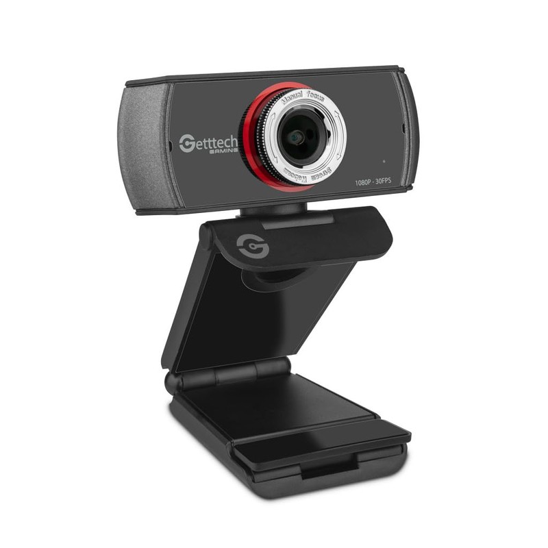 GETTTECH Camara Web para Streaming FHD 1080p 30FPS, Cancelación de
