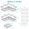 YASONIC Corner Shower Caddy, 3-Pack Adhesive Bathroom Caddy with Soap