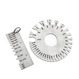 2 Pcs Wire Sizes Thickness Gauge Round Double Sided Wire Cable Thickness Gauge Plated Size Inspection