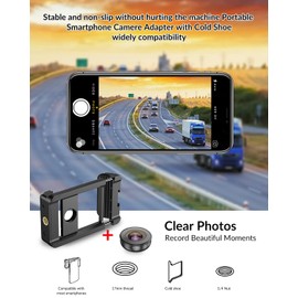 APEXEL 17 mm Thread Lens Adapter, Telephoto Lens Phone Mount Sturdy and Wear-Resistant, Lens Holder Suitable for All Lens&Telephoto Lens with 17mm Thread, Works with Almost All Smartphones