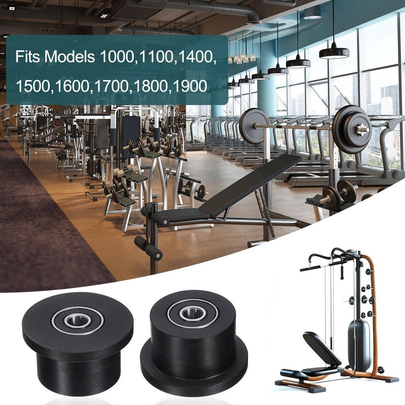 sourcing map 4 Pack Nylon Machined Wheels/Rollers Gym Replacement Wheels