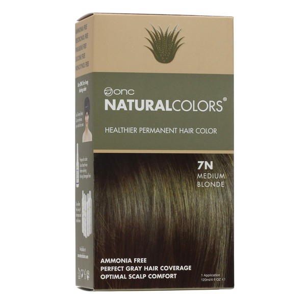 ONC NaturalColors Healthier Permanent Hair Colour 7N Medium Blonde 120 ml (4 oz) 1 Application