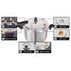 VITASUNHOW Stainless Steel Pressure Cooker with Steamer Basket, Faster Cooking