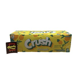 Crush Soda Munchie Box Reserve - Stocked for your Pleasure - Cans or Bottles (Pineapple Pack of (12) 12 Oz Cans)