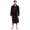 Men's Ultrasoft Plush Bathrobe Fleece Spa Robe Swim Hotel Warm