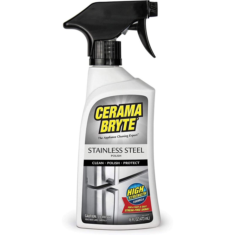 Cerama Bryte Stainless Steel Cleaner for Appliances, Streak-Free Shine and