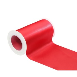 IDECORRIBBONS Width 3.9 inches (100 mm) Double-sided Satin Ribbon Length 1.7 ft (4.5 m) #250 Red