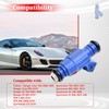 1202863, 1253558 2PCS Fuel Injector with Pigtail Harness Compatible with