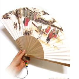 Traditional Fan Ojukseon Folding Scenery Korean Traditional Fan Souvenir I agree to third-party provision for foreigner return gift Korean tourist group gift delivery / 전통 부채 오죽선 접이식 풍경 한국전통부채 기념품 외국인 답례 한국 관광 단체 선물 배송을 위한 제3자 제공에 동의합니다