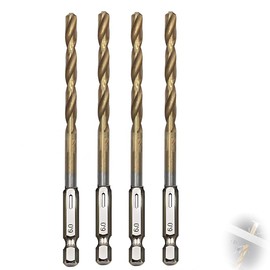 YONTTQNN Hexagonal Shaft Ironwork Drill Bits 0.24 inches (6.0 mm) Set of 4 Drill Set Drill Blades Kili Metal Wood Plastic Compatible Drilling Tool DIY Electric Drills