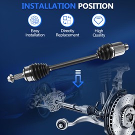 Maxfavor CV Axle Front Pair FWD Fit for 2007-2010 Honda Odyssey CV Axles 2007 2008 2009 2010 CV Axles Joint Shaft Assembly Left Right Side(Front Driver Passenger)3.5L V6