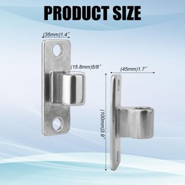 Wall Mount Gate Hinge Base for Farm Gate, Stainless Steel Arm Gate Hardware Cast Gate Hinges Base Chain Link Fence Gate Hinge Base for 5/8'' Fence Post Hinge