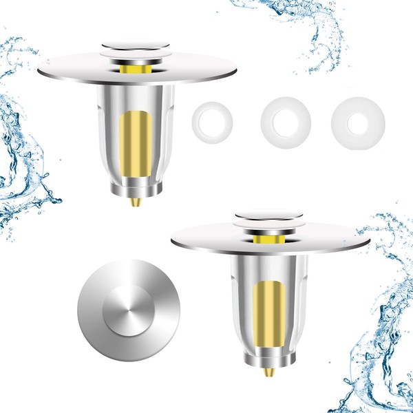 Universal Sink Plug, Pack of 2, Pop Up Drain Strainer,