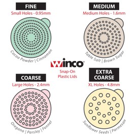 WINCO Dredge with snap on Lids, Clear