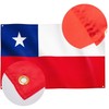 Runesol Chile Flag, 91x152cm, 3ft x 5ft, 4 Grommets, Eyelet