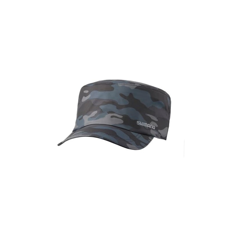 Shimano CA-001Y Rain Work Cap, Black, Multi Camo, L