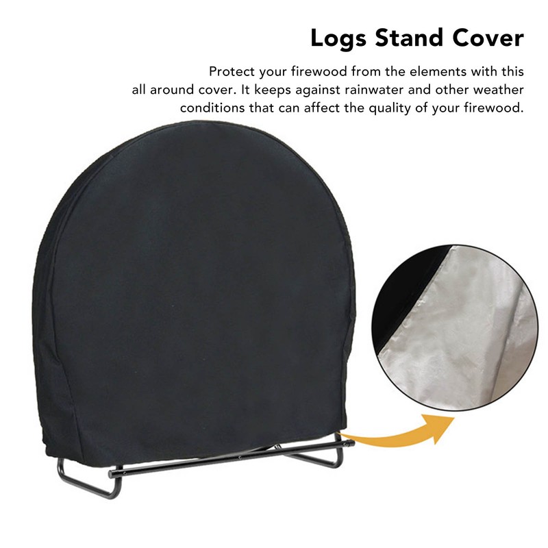 Firewood Cover Round Log Hoop Cover 210D Oxford Colth Water