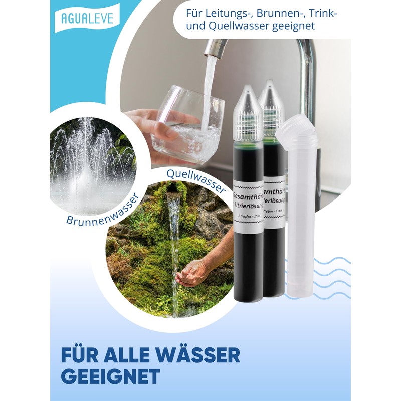 AGUALEVE Water hardness test - measure total hardness quickly and